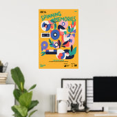 Retro-Vinyl-Schallplatten-Kunstprint Mid-Century-M Poster (Heimbüro)