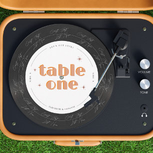 Retro-Vinyl-Schallplatten-Musik Hochzeitstisch-N Einladung