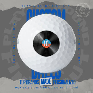 Retro-Vinyl-Schallplatten-Musikliebhaber-Golf-Vate Golfball