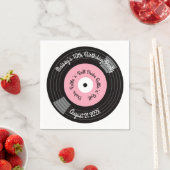 Retro-Vinyl-Schallplatten-Party Serviette (Beispiel)