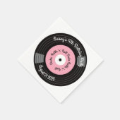 Retro-Vinyl-Schallplatten-Party Serviette (Ecke)
