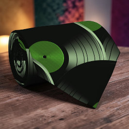 Retro-Vinyl-Schallplatten-Popkultur-Krawatte Schli Krawatte