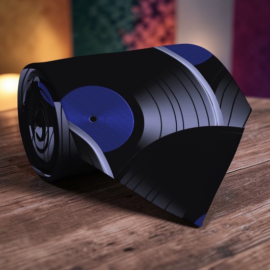 Retro-Vinyl-Schallplatten-Popkultur-Schlips Krawat Krawatte