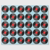 Retro-Vinyl-Schallplatten-Verpackungspapier Geschenkpapier (Flach)