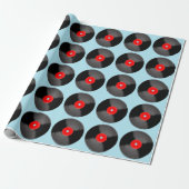 Retro-Vinyl-Schallplatten-Verpackungspapier Geschenkpapier (Ungerollt)