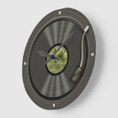 Retro-Vinyl-Schallplatten-Wanduhr Große Wanduhr (Winkel)