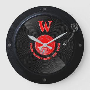 Retro-Vinyl-Schallplatten-Wanduhr mit individuelle Große Wanduhr