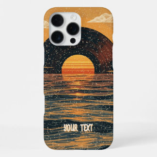 Retro Vinyl Sunset for Vinyl Collectors Music Fans iPhone 16 Pro Max Hülle