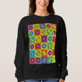 Retro Vinyl Teller Sweatshirt (Vorderseite)