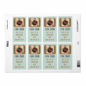 Retro Vinyl Turntable Shipping Label (Vorne)