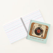 Retro Vinyl Turntable Spiral Notebook Notizblock (Innenseite)
