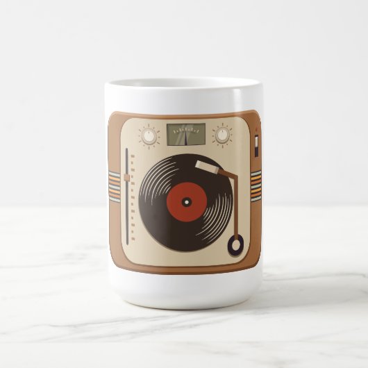 Retro Vinyl Turntable Tasse (Mittel)