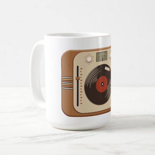 Retro Vinyl Turntable Tasse (Vorderseite Links)