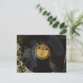 Retro Vinyl Wedding Einladung - Gelassen Liebe (Stehend Vorderseite)
