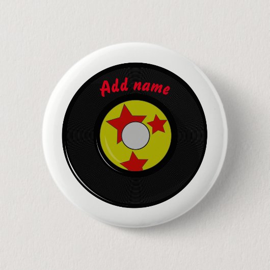 Retro Vinylaufzeichnung Button (Vorderseite)