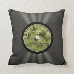 Retro Vinylaufzeichnung Kissen