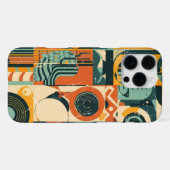 Retro-Vinyls Abstract iPhone Hülle (Rückseite (Horizontal))