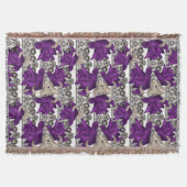 Retro, violette Rosen Decke (Vorderseite)