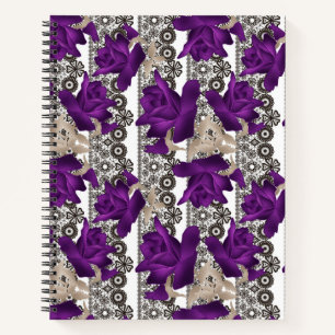 Retro, violette Rosen Notizblock