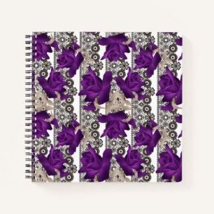 Retro, violette Rosen Notizblock