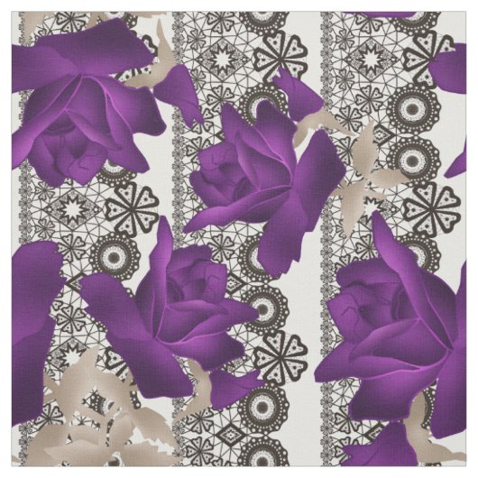 Retro, violette Rosen Stoff (Muster)