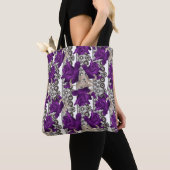 Retro, violette Rosen Tasche (Von Nahem)