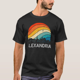 Retro Virginia Alexandria Skyline Vintag Urban Sk T-Shirt