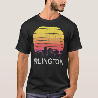 Retro Virginia Arlington Skyline Vintag Urban Bui T-Shirt