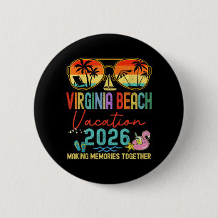 Retro Virginia Beach Urlaub 2026 Erinnerungen Button