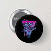 Retro Virginia - Hola Virginia Beach Virginia Vint Button (Vorne & Hinten)