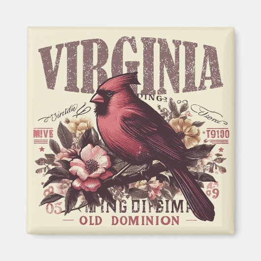 Retro Virginia Magnet (Vorne)
