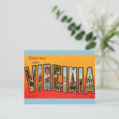 Retro Virginia Postcard Postkarte (Stehend Vorderseite)