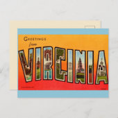 Retro Virginia Postcard Postkarte (Vorne/Hinten)
