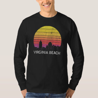 Retro Virginia Virginia Beach Skyline Vintage Urba T-Shirt