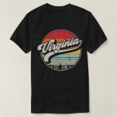 Retro Virginia Zuhause Staat VA Cool 70er Style Su T-Shirt (Design vorne)