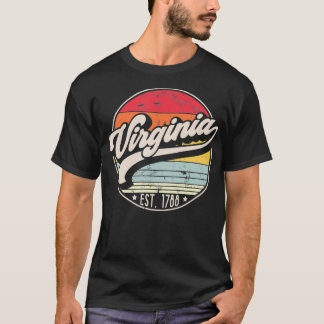 Retro Virginia Zuhause Staat VA Cool 70er Style Su T-Shirt