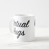 Retro Virtual Hugs Friends Kaffeetasse (Vorderseite Links)