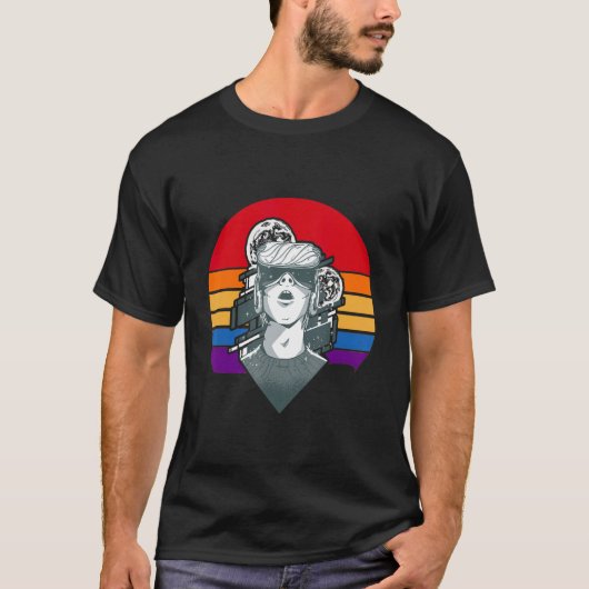 Retro Virtual Reality VR Brille 2 T-Shirt (Vorderseite)