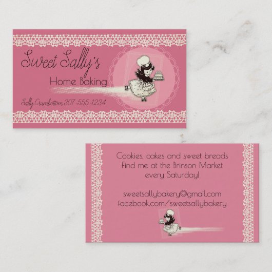 Retro Visitenkarte (Vorne/Hinten)