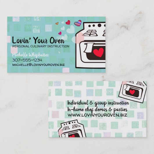 retro visitenkarte (Vorne/Hinten)