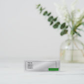 Retro - Visitenkarte der grünen Verschlussvorricht (Stehend Vorderseite)