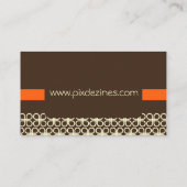 Retro-Visitenkarte für Designer Visitenkarte (Rückseite)