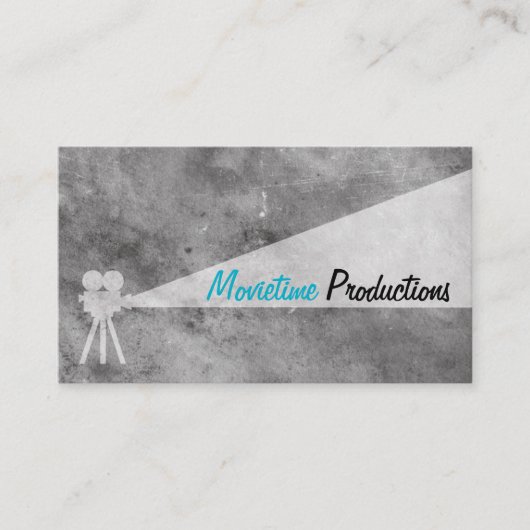 Retro-Visitenkarte für die Filmproduktion Visitenkarte (Vorderseite)