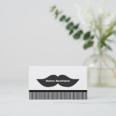 Retro-Visitenkarte für Schnürsenkel und Weiß Visitenkarte (Stehend Vorderseite)