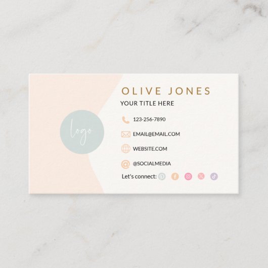 Retro-Visitenkarte Visitenkarte (Vorderseite)