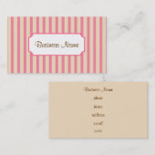 Retro-Visitenkarte Visitenkarte (Vorne/Hinten)