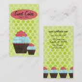 Retro Visitenkarten des Kitsch-Kuchen-#1 Visitenkarte (Vorne/Hinten)