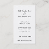 Retro Visitenkarten Visitenkarte (Rückseite)