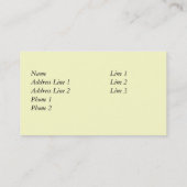 Retro Visitenkarten Visitenkarte (Rückseite)