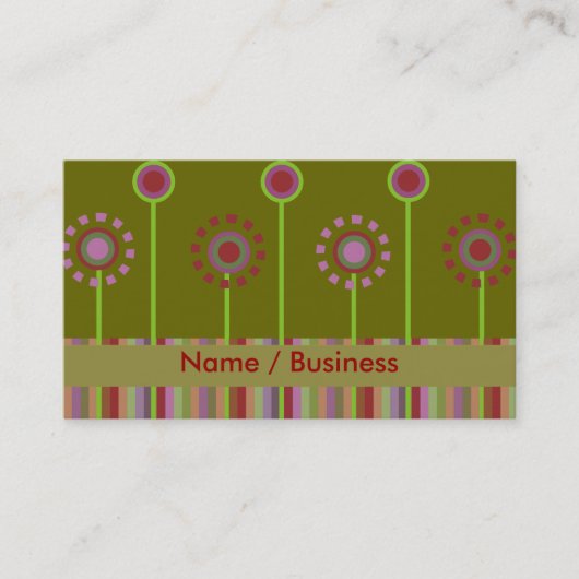 Retro Visitenkarten Visitenkarte (Vorderseite)